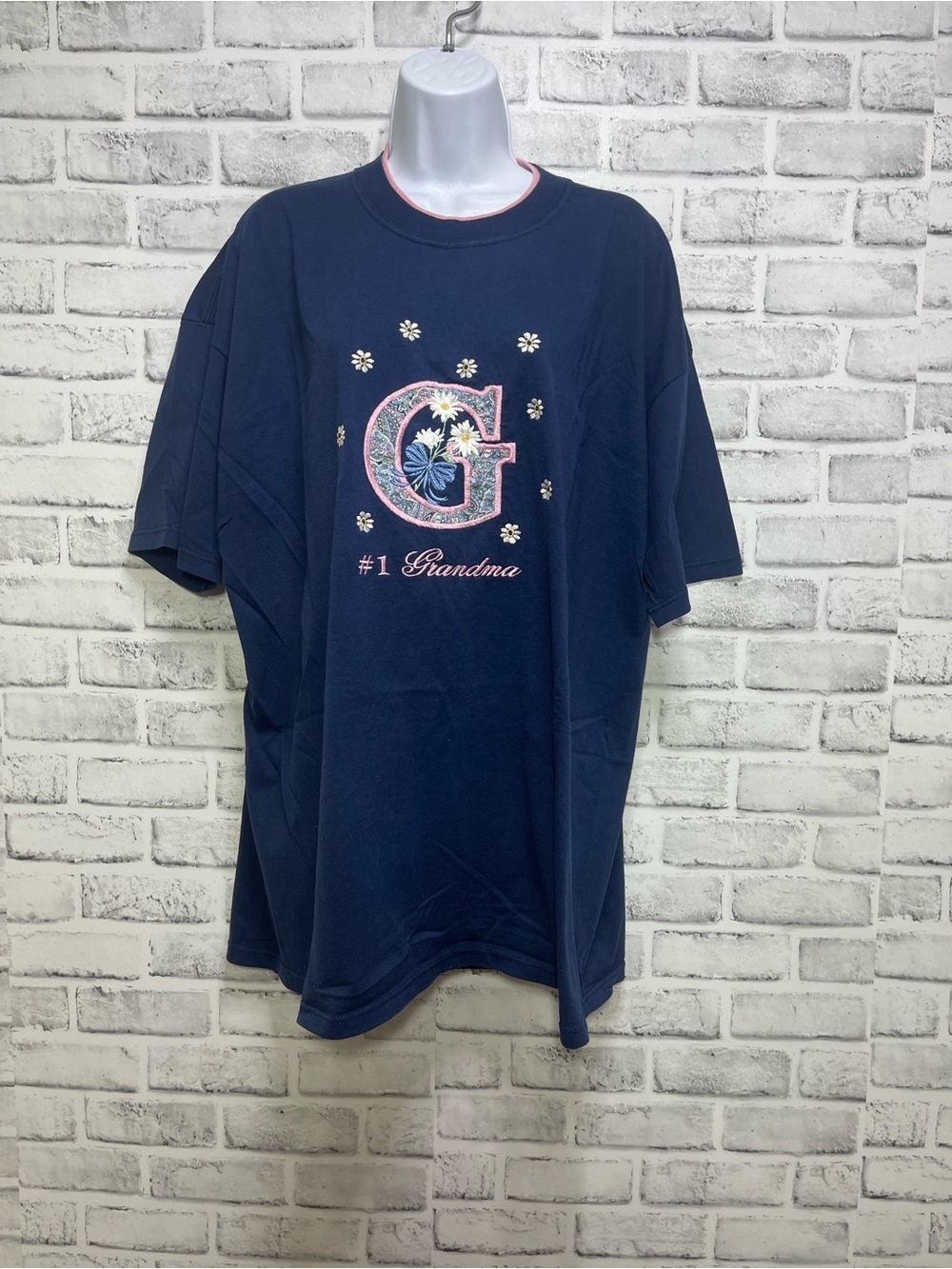“G” Grandma Stitched Crew Neck Tee